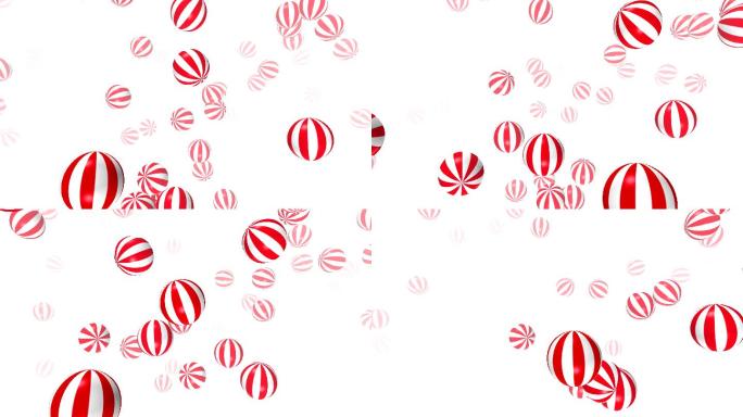 抽象背景红色彩球动画特效抠像透明通道