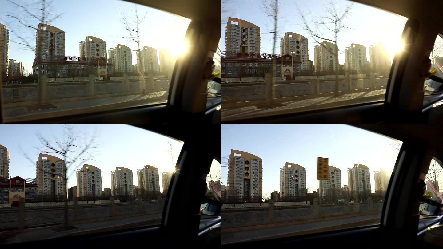 北京城市清晨景实拍空镜