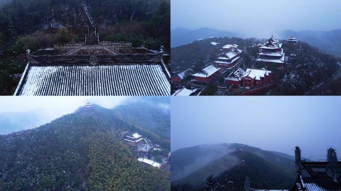 苏州吴中穹窿山雪景