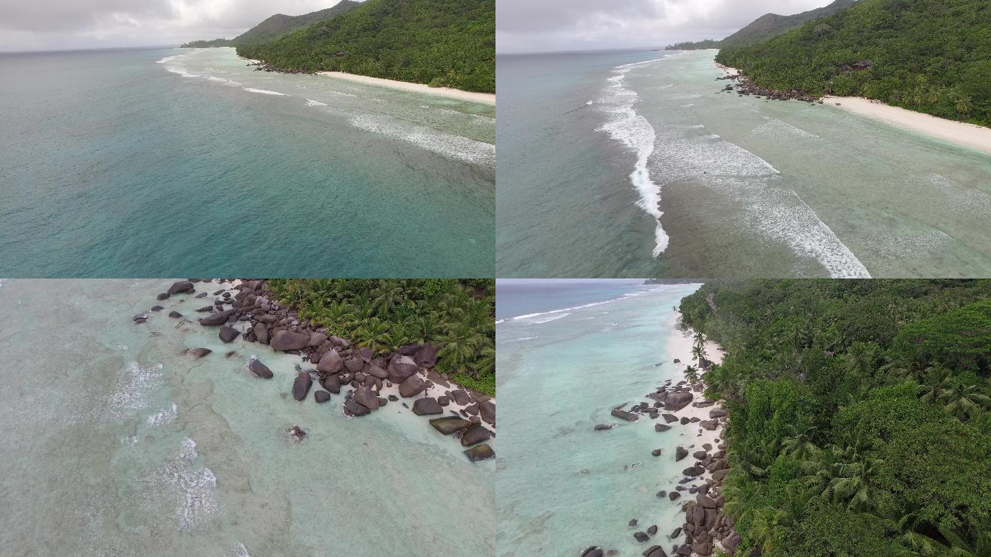 塞舌尔群岛 4k 高清航拍 原素材