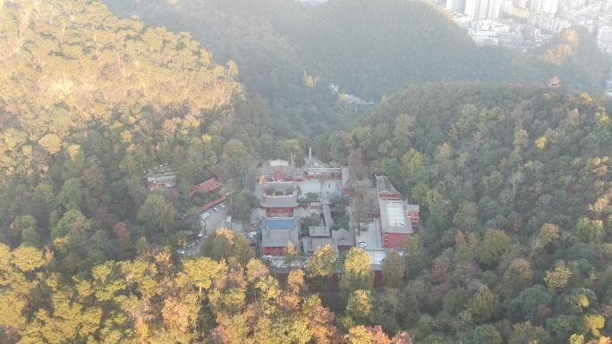 航拍贵阳黔灵山弘福寺