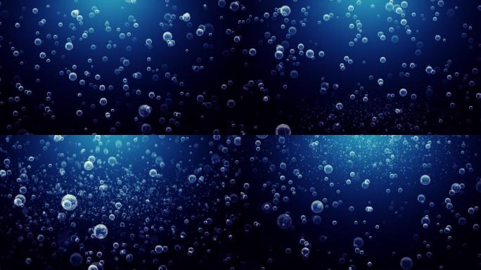 水下气泡上升液态泡泡水底氧气液体溶液