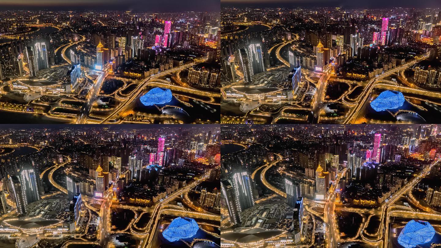 沈阳顶级画质五里河夜景航拍