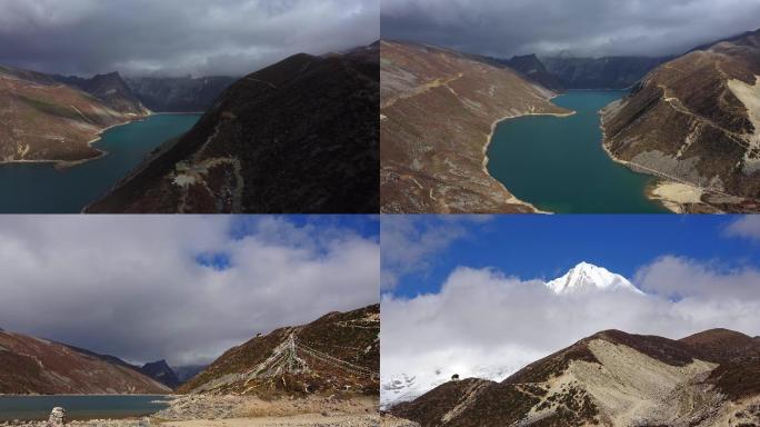 西藏洛扎县白马林措和库拉岗日雪山