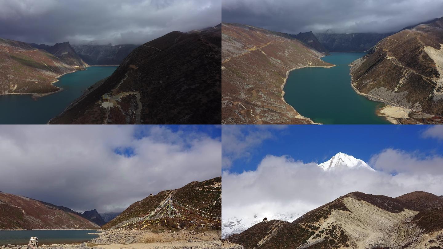 西藏洛扎县白马林措和库拉岗日雪山