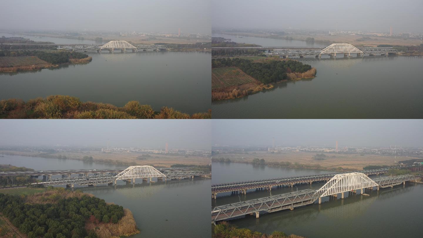 4K-Log-航拍苏州三白荡路桥沪渝高速