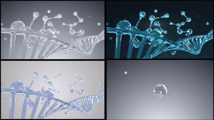 水珠化学分子元素DNA AE+C4D工程