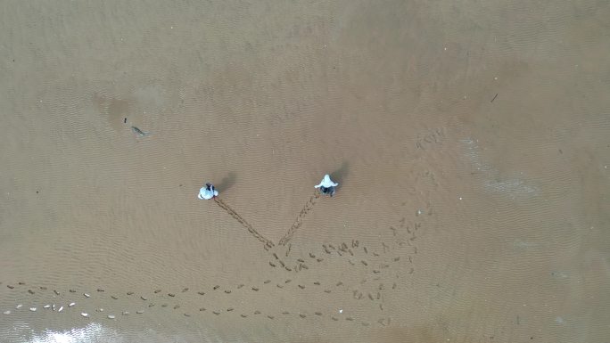 海岛情侣浪漫沙绘