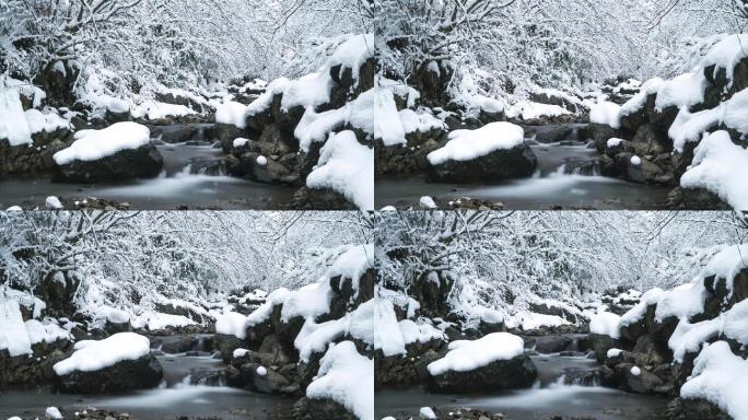 冬季河流雪景