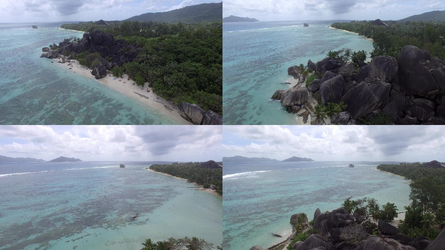 航拍塞舌尔群岛 4k 航拍全景 原素材