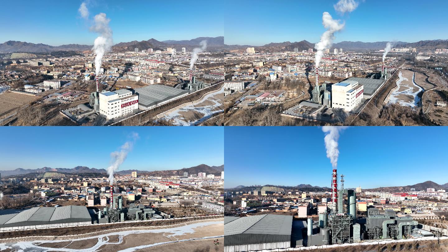 航拍山西忻州市五台县热源厂