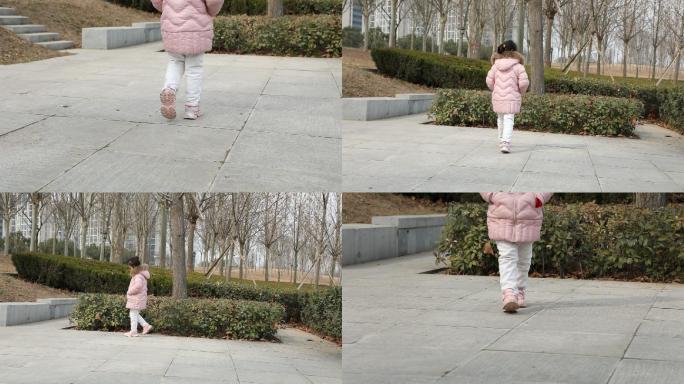 小女孩脚步