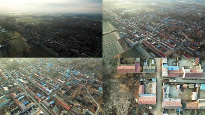 4K-航拍村落日出