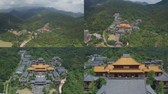 航拍金华北山智者寺