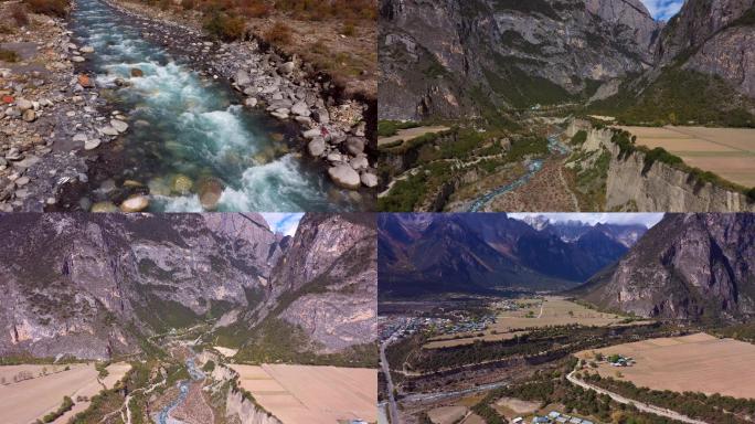 西藏波密县松宗峡谷的飞行摄影