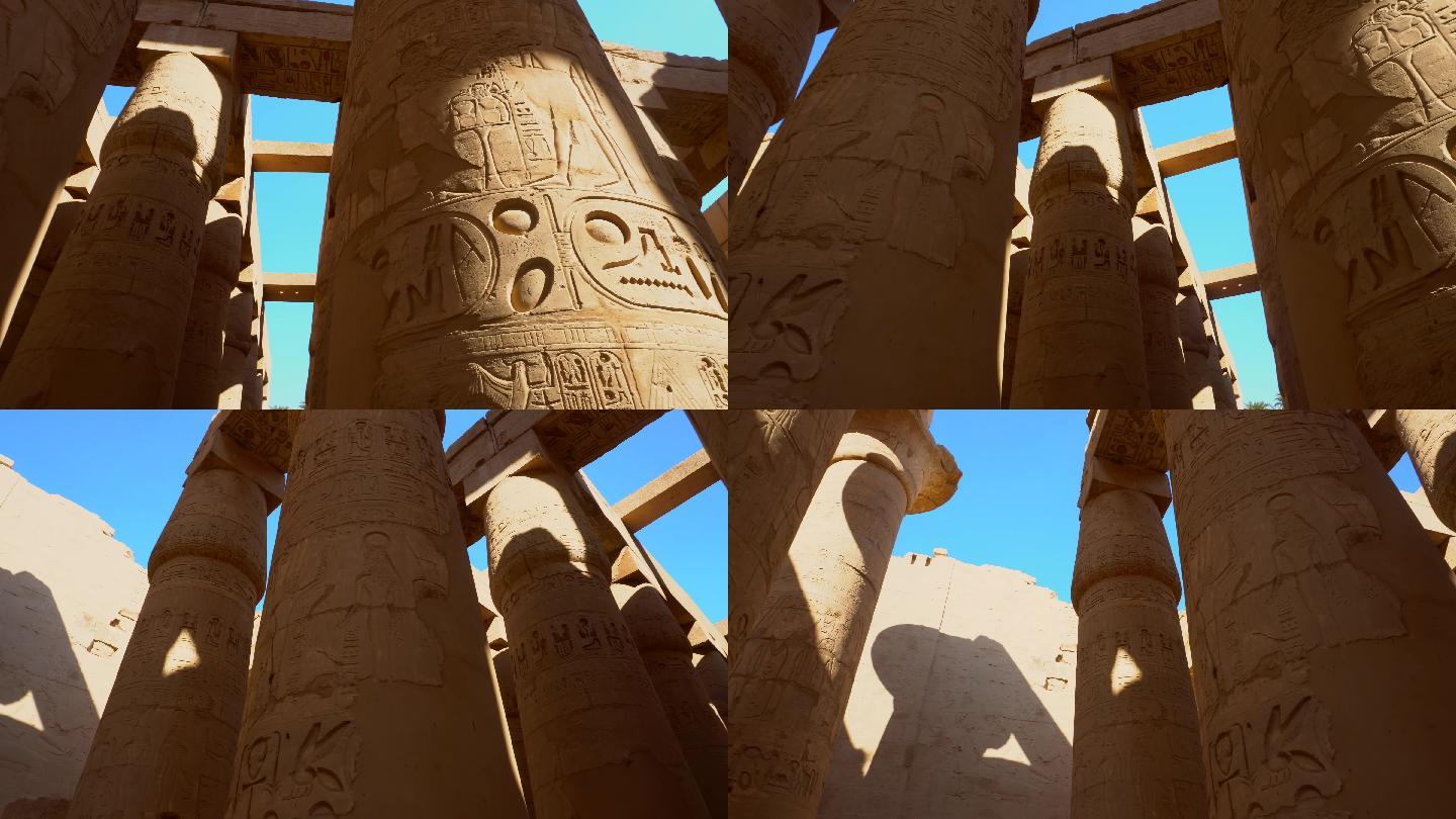 卢克索卡纳克神庙的古柱