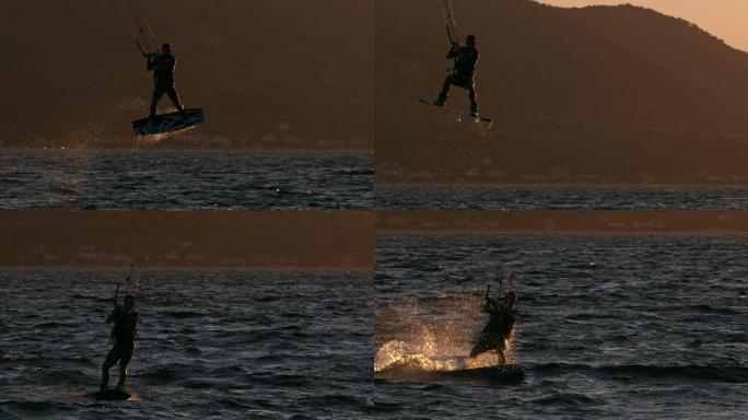 风筝冲浪者实拍视频素材