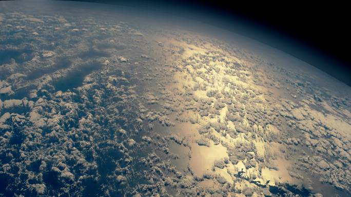 地球鸟瞰俯视星球球体球面表面地面