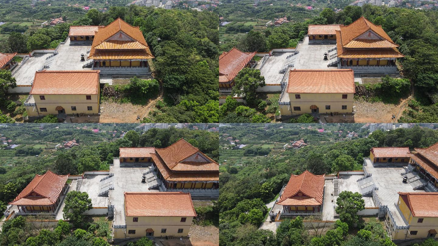 航拍湖南岳阳圣安寺4A旅游景点