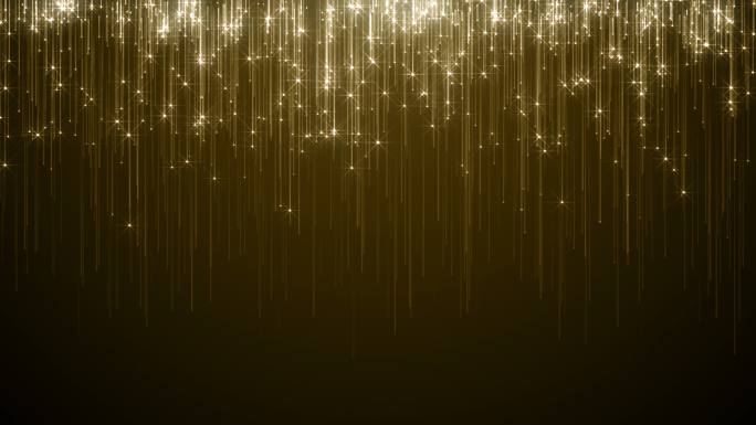 微光粒子的动画大气年会金色晚会光线穿梭