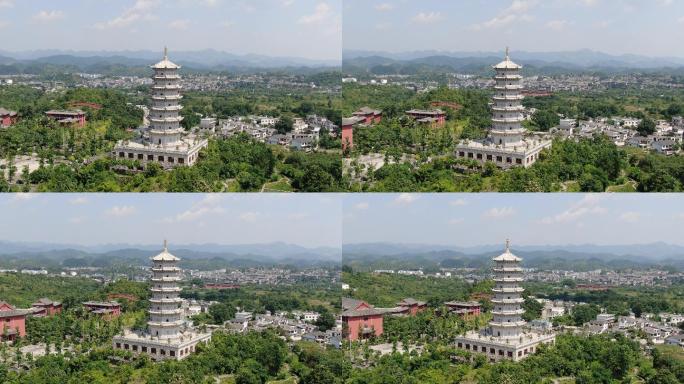 航拍贵阳大兴国寺大善塔