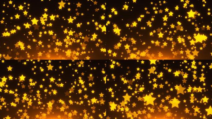 金光闪闪的星星场景舞台光效卡通粒子星光繁