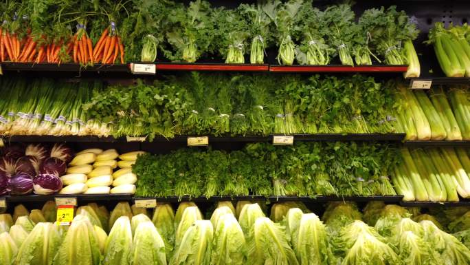 超市蔬菜展示商场商业品牌导购超市人流量逛