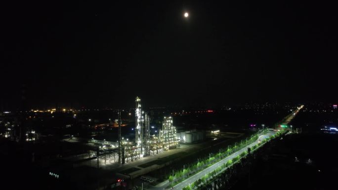 无人机航拍华北油田实景与夜景延时合集