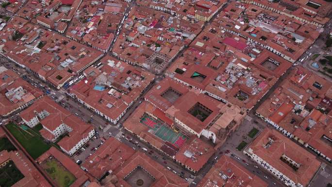 秘鲁 航拍 4k 俯瞰 城市全景 街道