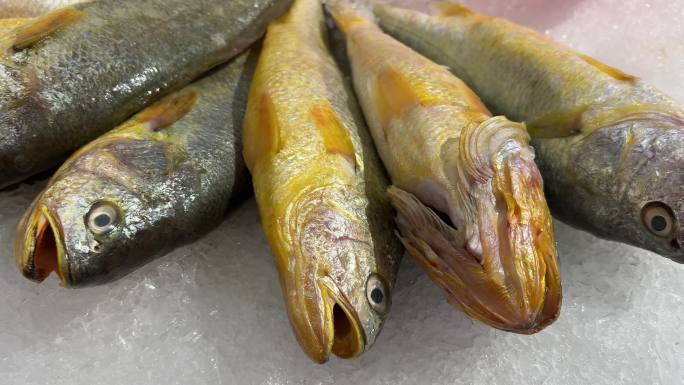 沃尔玛超市里的速冻海鲜黄花鱼