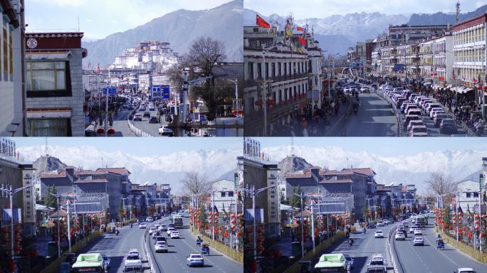 西藏拉萨城市空镜