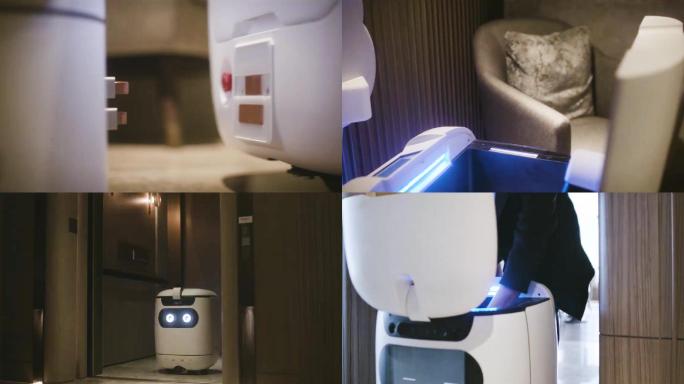 高科技防疫机器人酒店机器人送餐机器人5g