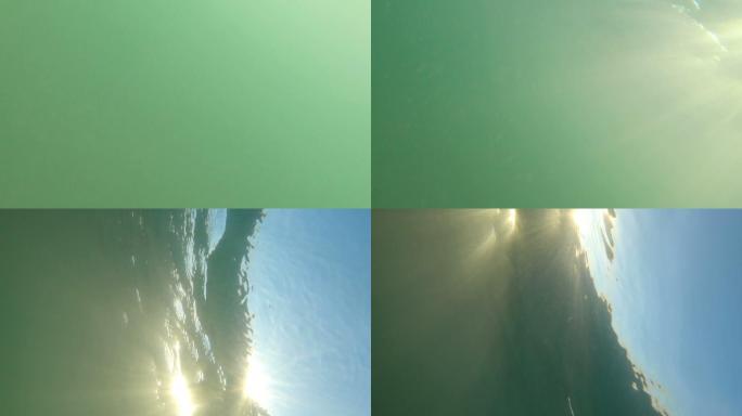 水下阳光水下摄影逆光水体光源折射反射
