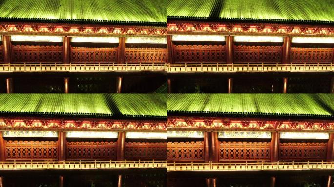 江西图书馆夜景灯光航拍