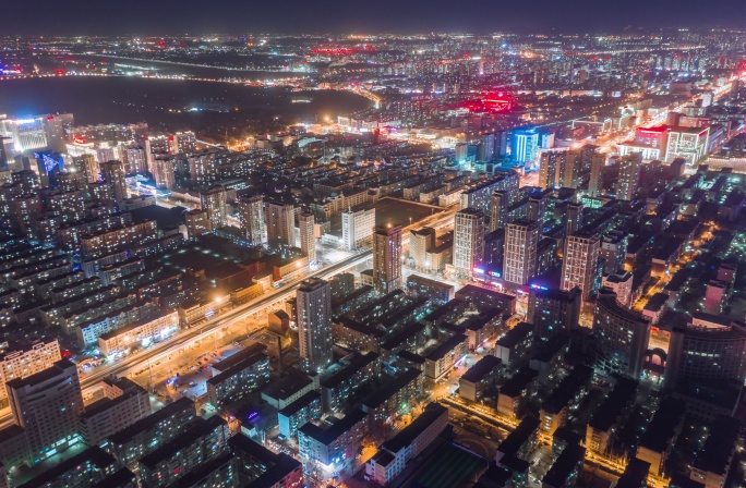 【高清4k】沈阳皇姑区夜景航拍