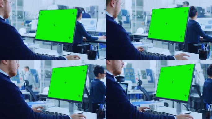 绿色屏幕的电脑远程网络互联网