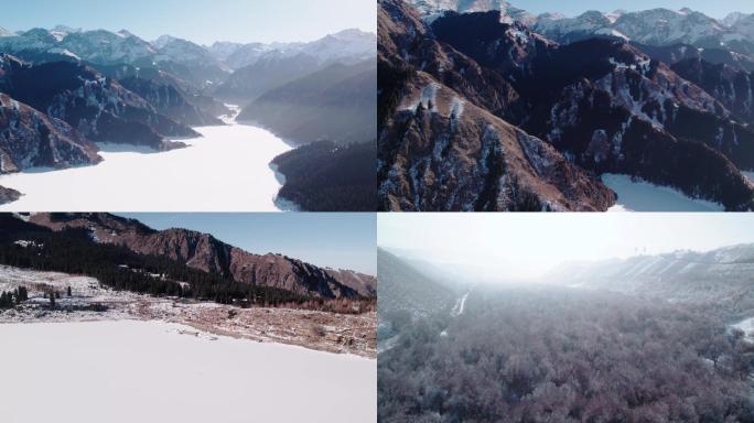 新疆旅游-天山天池冬季雪景（4k）