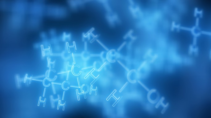 酒精分子背景研究人员试管科研