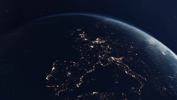 从地球轨道上看，欧洲大停电