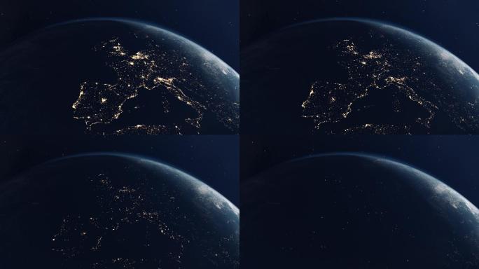 从地球轨道上看，欧洲大停电