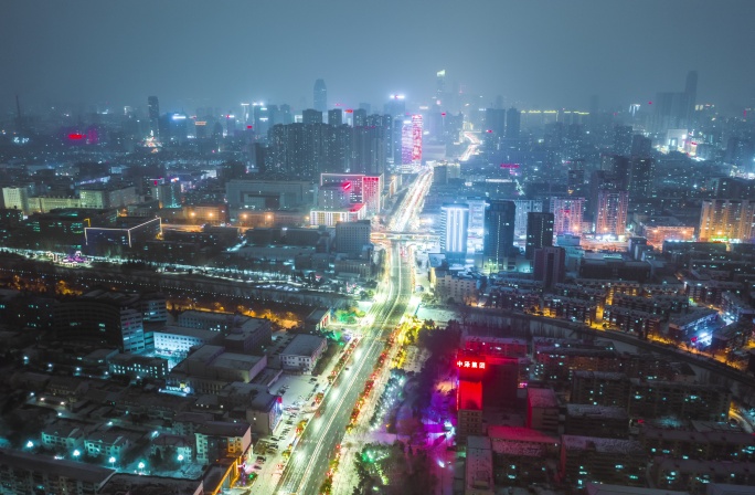 【高清4k】沈阳皇姑区夜景航拍