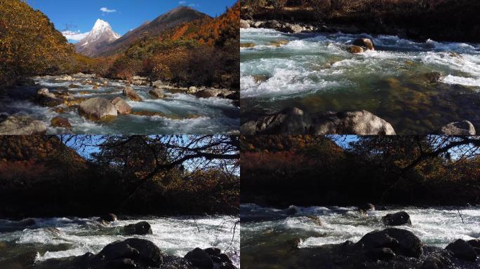 西藏林芝念青唐古拉山溪流