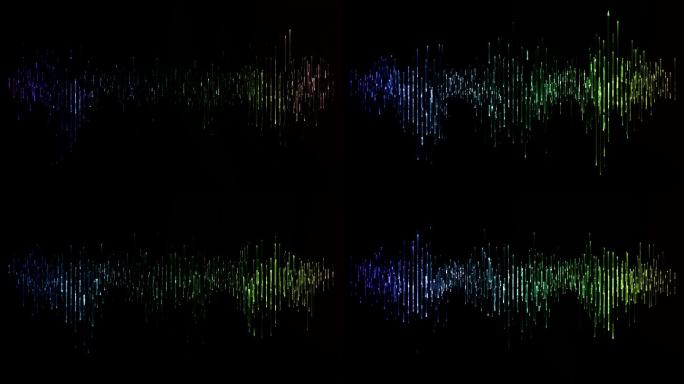 数字声音粒子特效彩色炫彩波动波谱