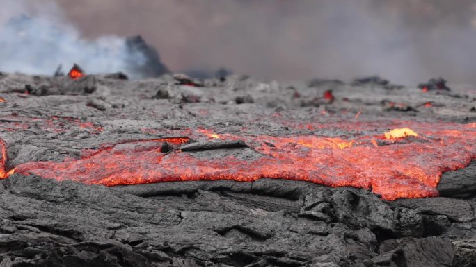 火山喷发熔岩岩浆地貌自然风景
