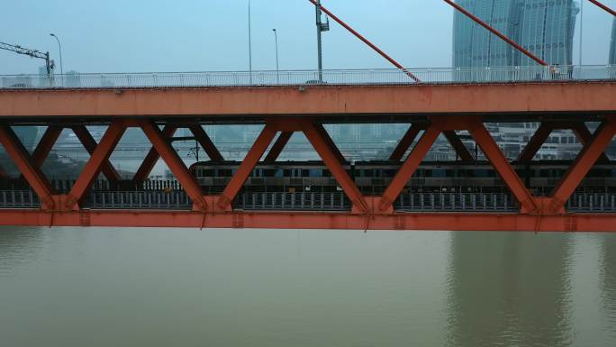 航拍重庆大桥4k