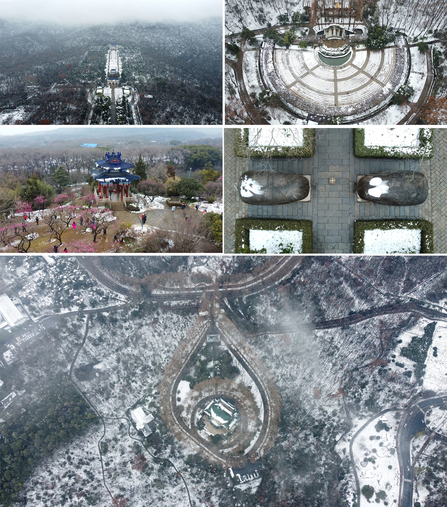 南京中山陵明孝陵雪景