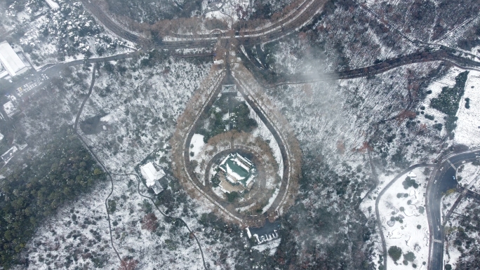 南京中山陵明孝陵雪景