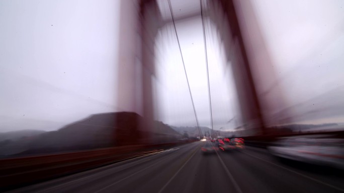 金门大桥急速穿梭时间穿越瞬间移动