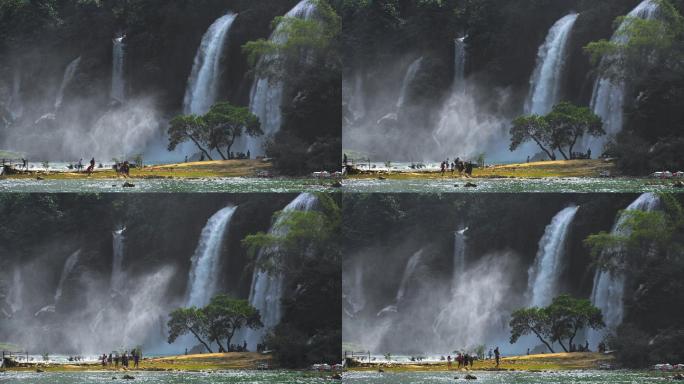 越南的瀑布位于中国边境附近。