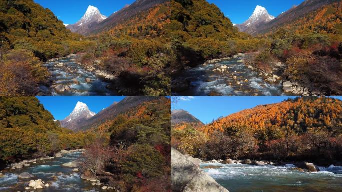 西藏林芝念青唐古拉山溪流